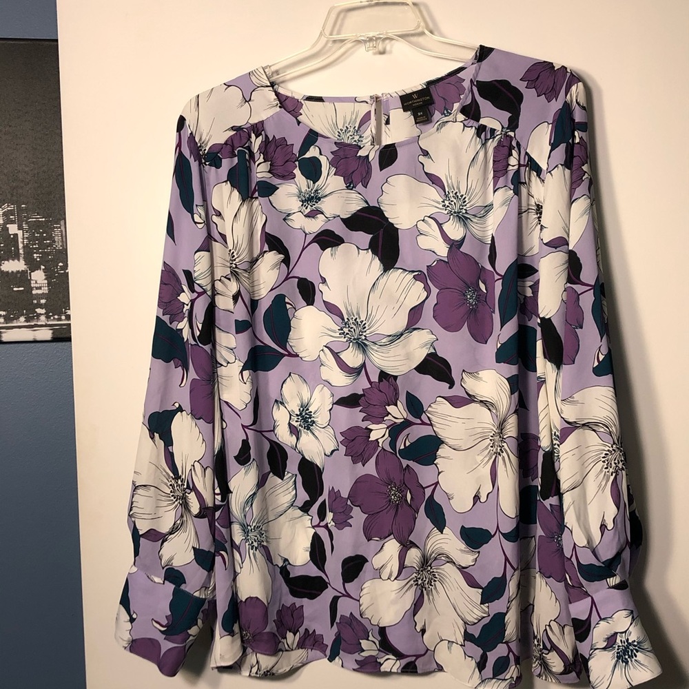 Worthington 3XL Purple Floral Top